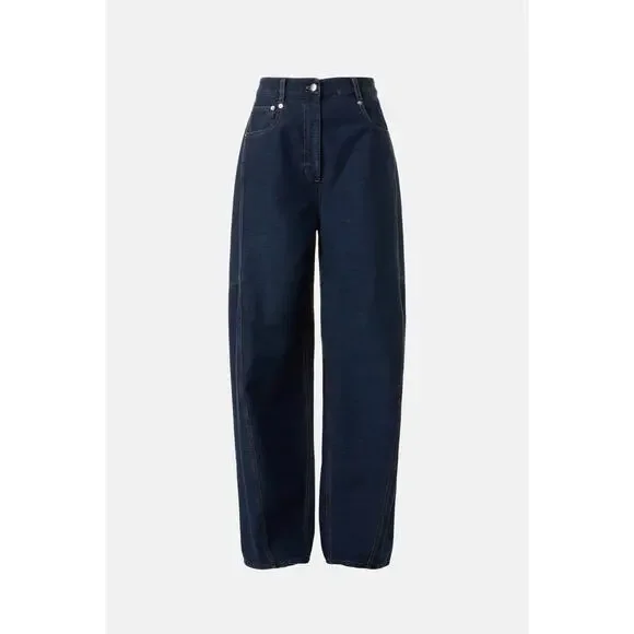 Tibi Indigo Barre Denim Knit Sid Jeans - Picture 3 of 6